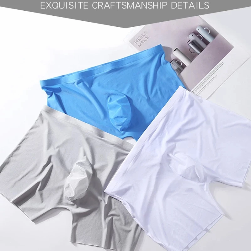 10pcs Xiaomi Eis Seide herren Unterwäsche Boxer Briefs Für Männer 3D Ultra Dünne Bequeme Atmungsaktiv Schnell Trocknend höschen Großhandel