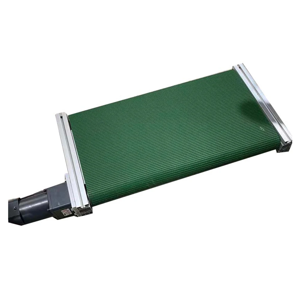 PVC adjustable speed belt conveyor side guard plate anti-fall easy to clean, suitable for bottle handling food grade loading