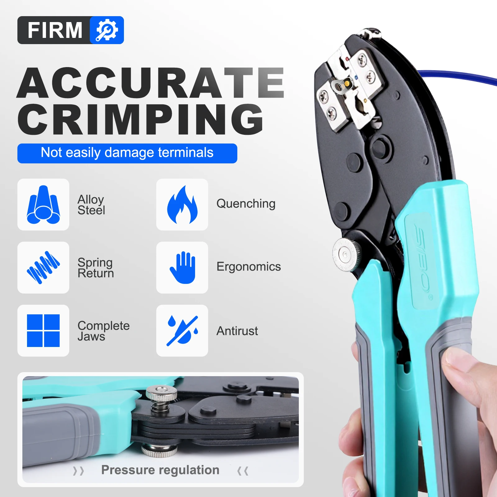 

Набор инструментов для обжима 9 дюймов: пресс-клещи, инструменты электрика, зажимы для электрических клемм, ручные клещи для обжима электронных разъемов