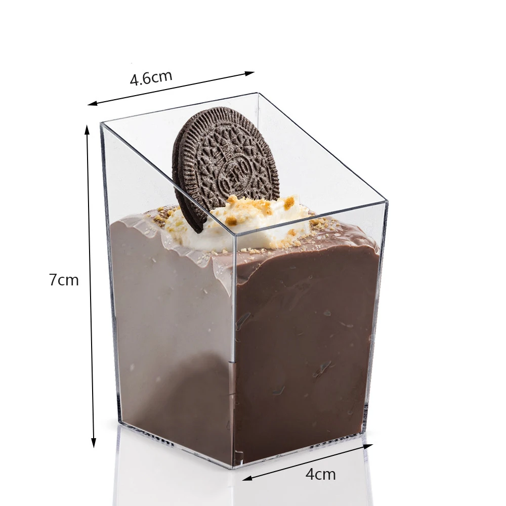 80ml Plastic Mini Ice Cream Dessert Cup Tableware Mousse Cup For Jelly Yogurt Dessert Christmas party Supplied