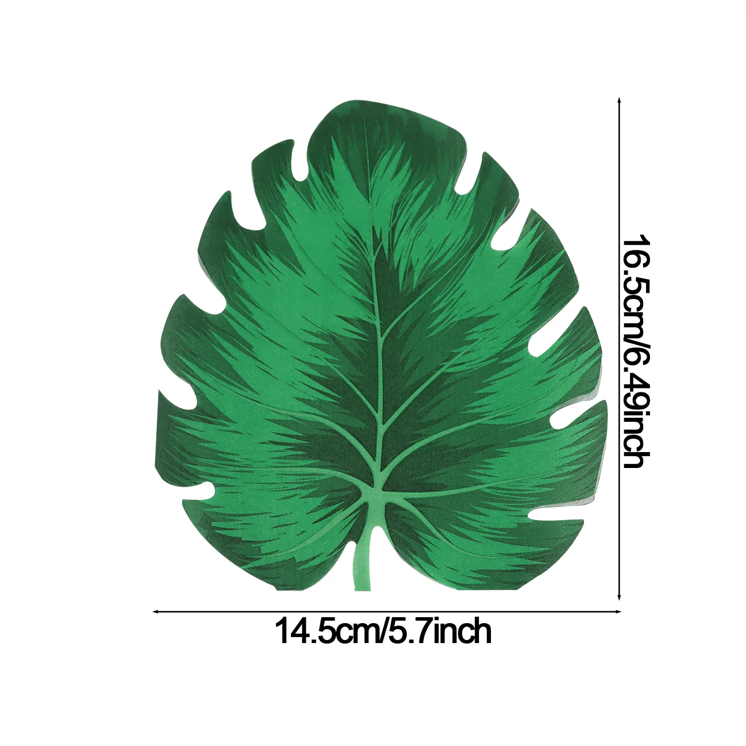 20 sztuk / opakowanie Tropikalne liście palmowe Serwetki papierowe Ręczniki papierowe z liści żółwia Hawajska plaża Luau Wesele Dekoracje stołu w domu