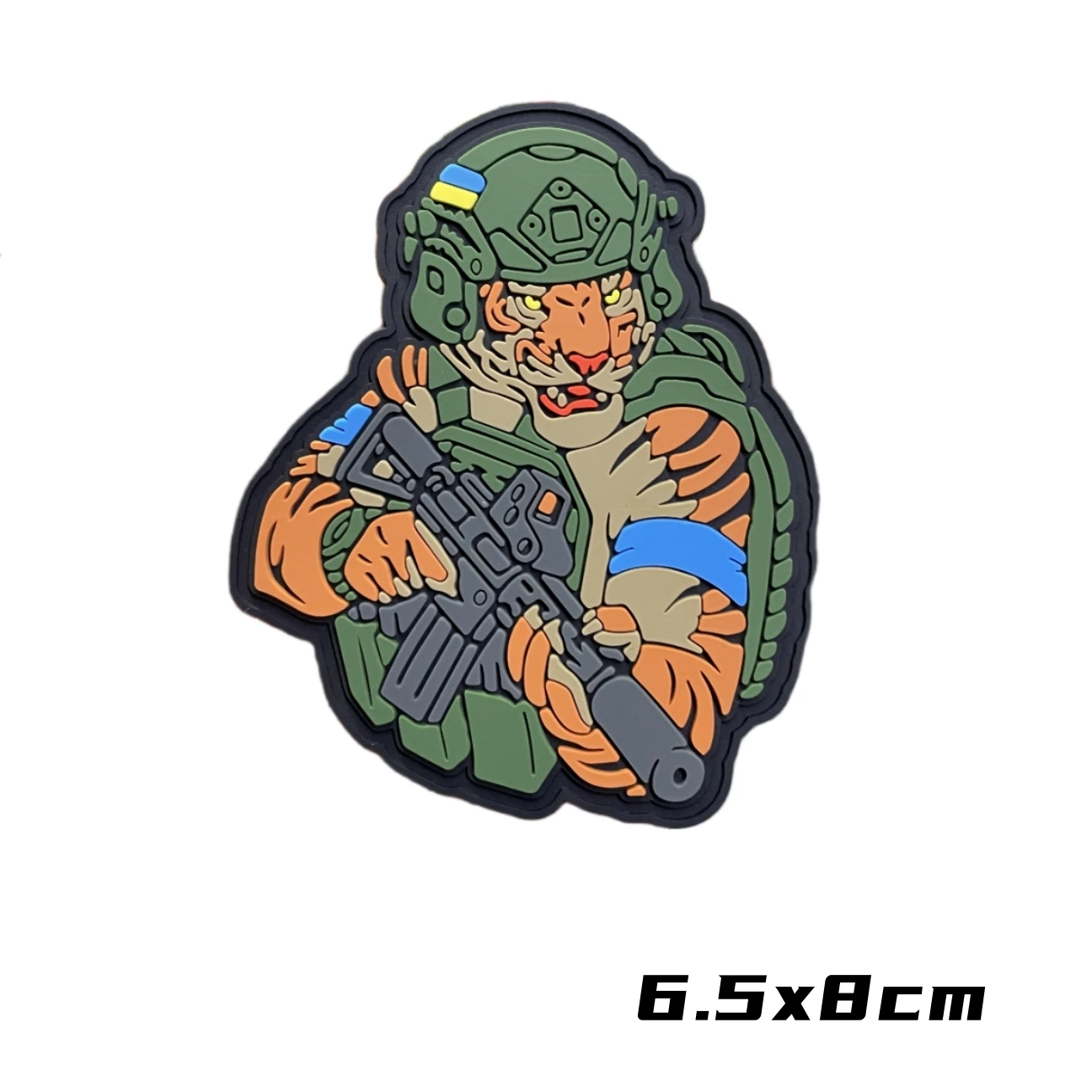 Toppa ucraina Tactical Tiger Morale Badge verde oliva toppe in PVC adesivo militare con decorazione a zaino con gancio e anello