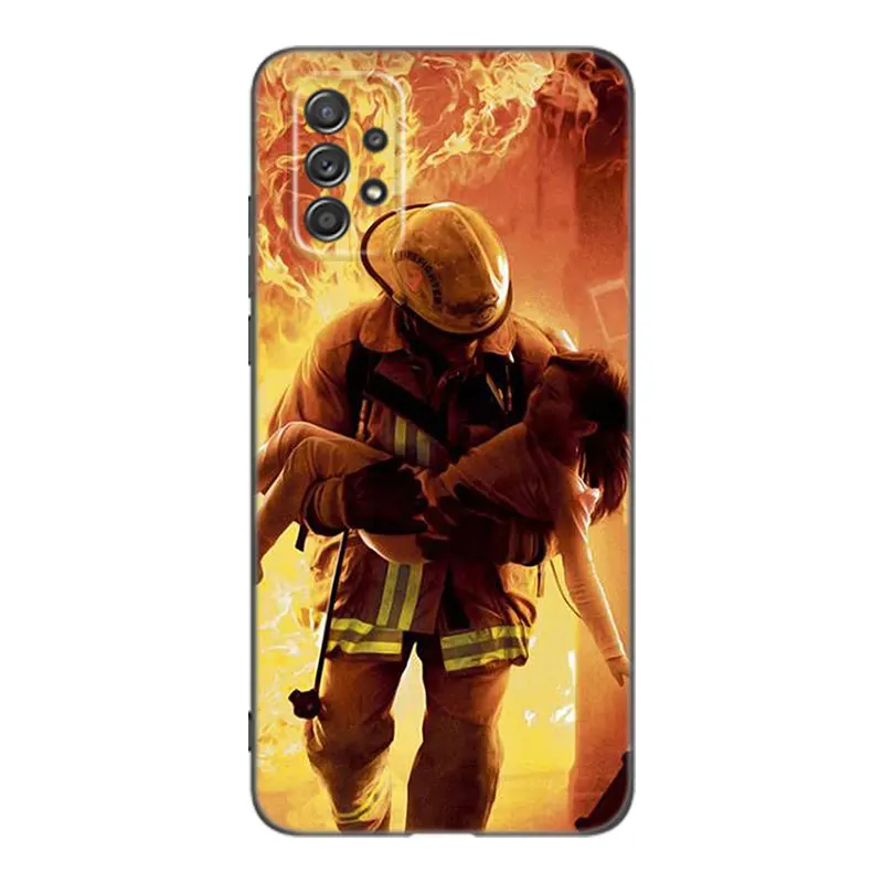 Firefighter Heroes Fireman Case For Samsung A13 A22 A24 A32 A23 A25 A34 A35 A52S A53 A54 A55 A73 A12 A14 A15 A31 A33 A50 A51 A72