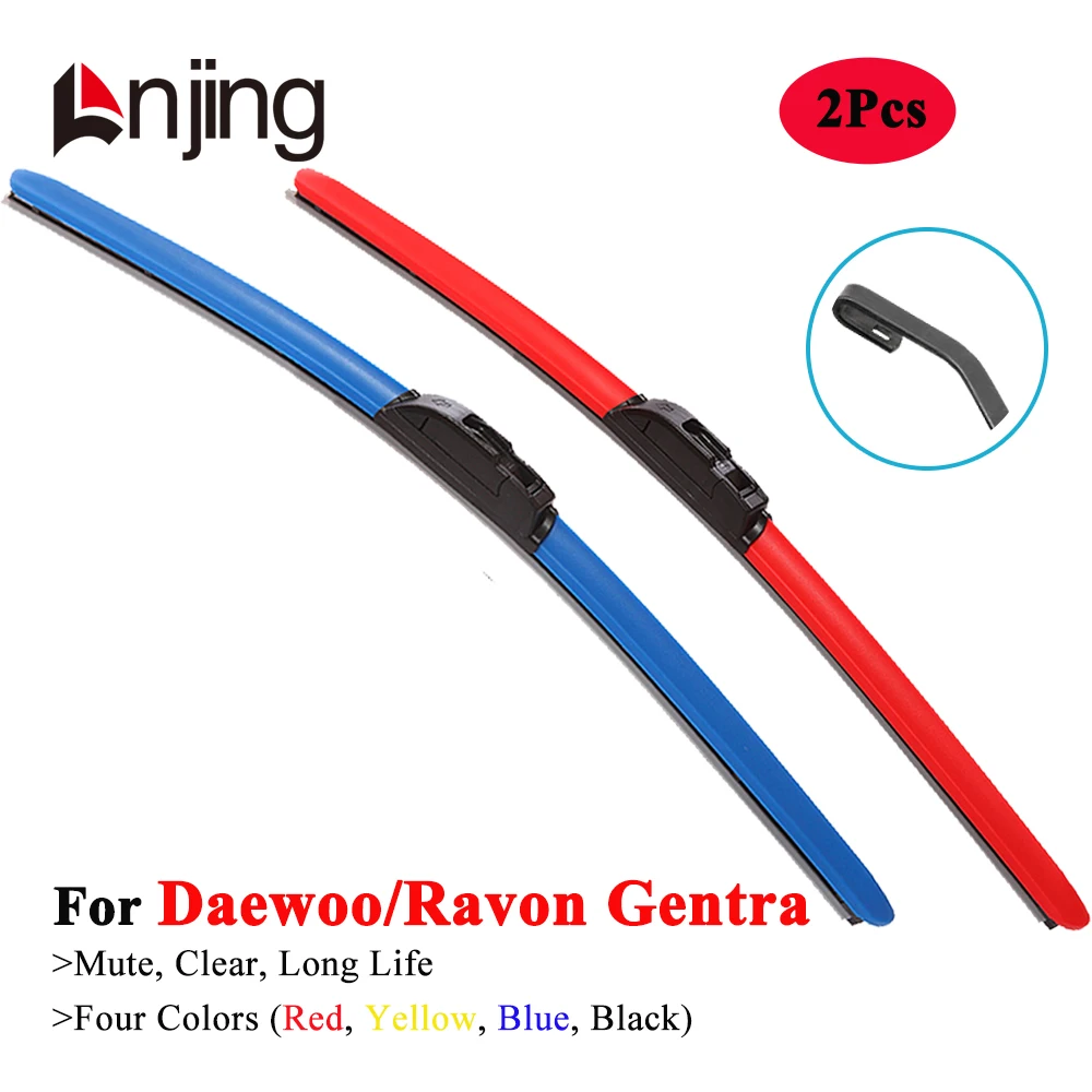 

LNJING Colorful Hybrid Wiper Blades For Daewoo Ravon Gentra X Sedan 2002 2005 2008 2010 2012 2015 2016 2017 2018 2019 2020 2021