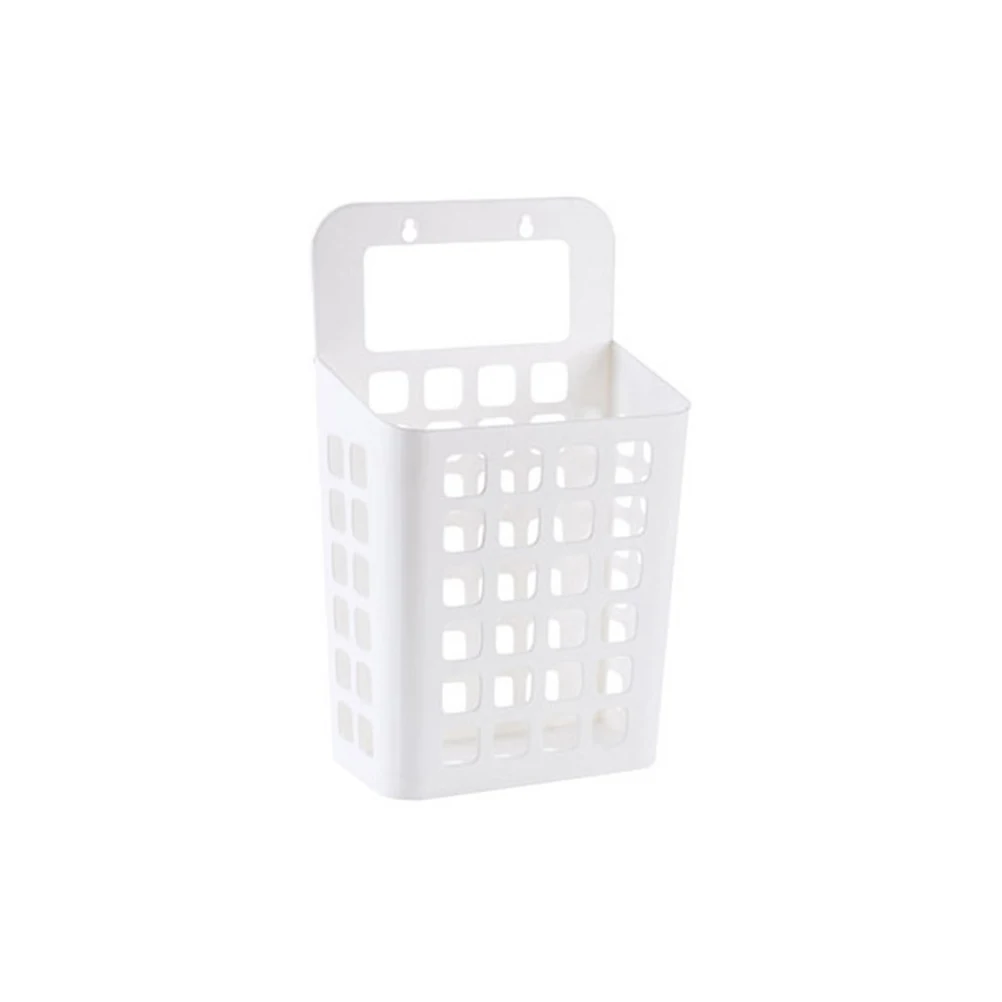 

Hanging Baskets Storage Wall Mount Basket Plastic Organizer White Small Size Large Capacity Draining Holes Bedroom Bathroom