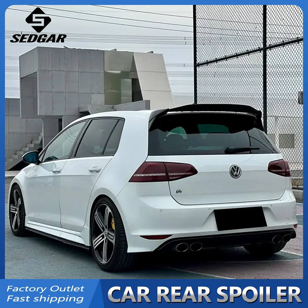 For Volkswagen Golf 7 7.5 GTI R-line MK7 MK7.5 2014--2019 ASPEC Style High Quality ABS Plastic Spoiler Trunk Boot Wing Spoiler