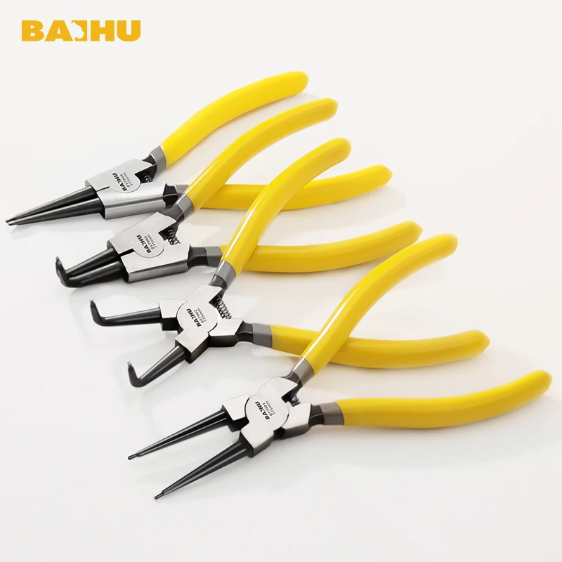 BAIHU 5-In Circlip Pliers,Needle nose Pliers，Retaining Ring Pliers，for Removing Installing Puller Locking Rings Shafts