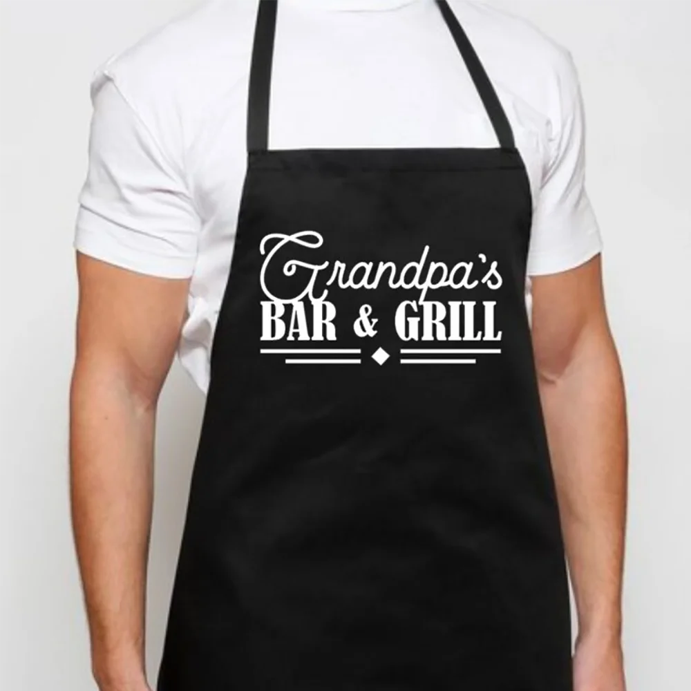 Fathers day grilling apron for men Grandfather day Birthday gift Step dad party funny utility bbq apron Chef Cooking supplies