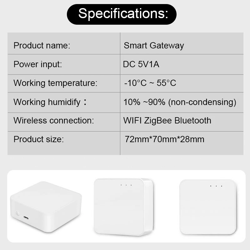 Tuya Zigbee Wifi Bluetooth Smart Multi Mode Gateway Compatible Hub Bridge Smart Life APP Control Kit Parts For Alexa Google Home