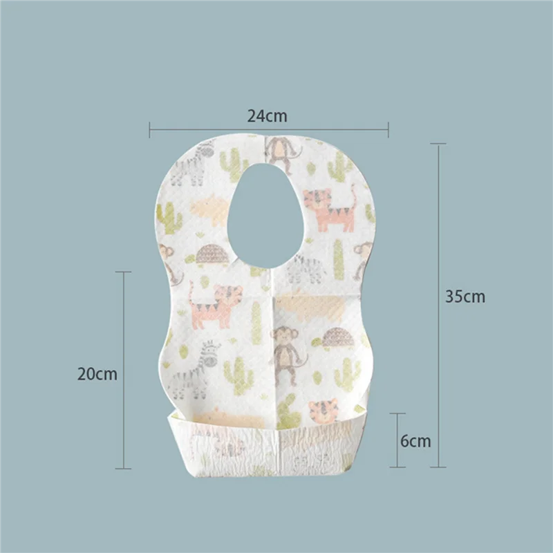 ABWE-80 قطعة المرايل الطفل المتاح غير المنسوجة النسيج طفل رضيع المرايل تغذية اللعاب المئزر ورقة المرايل المرايل المحمولة