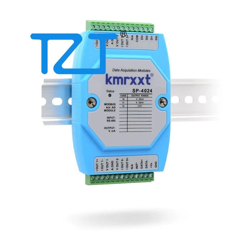 TZT SP-4024 4CH AO Module/SP-3128/SP-4015 6-Channel Data Acquisition Module DAQ with 4/8 Analog Outputs and 4 Digital Inputs