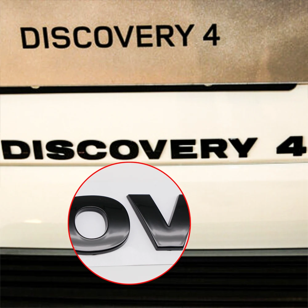 3D ABS Logo Discovery Emblem Car Front Bonnet Letters Logo Badge For Land Rover Discovery Sport Sticker 2 3 4 5 car Accessories