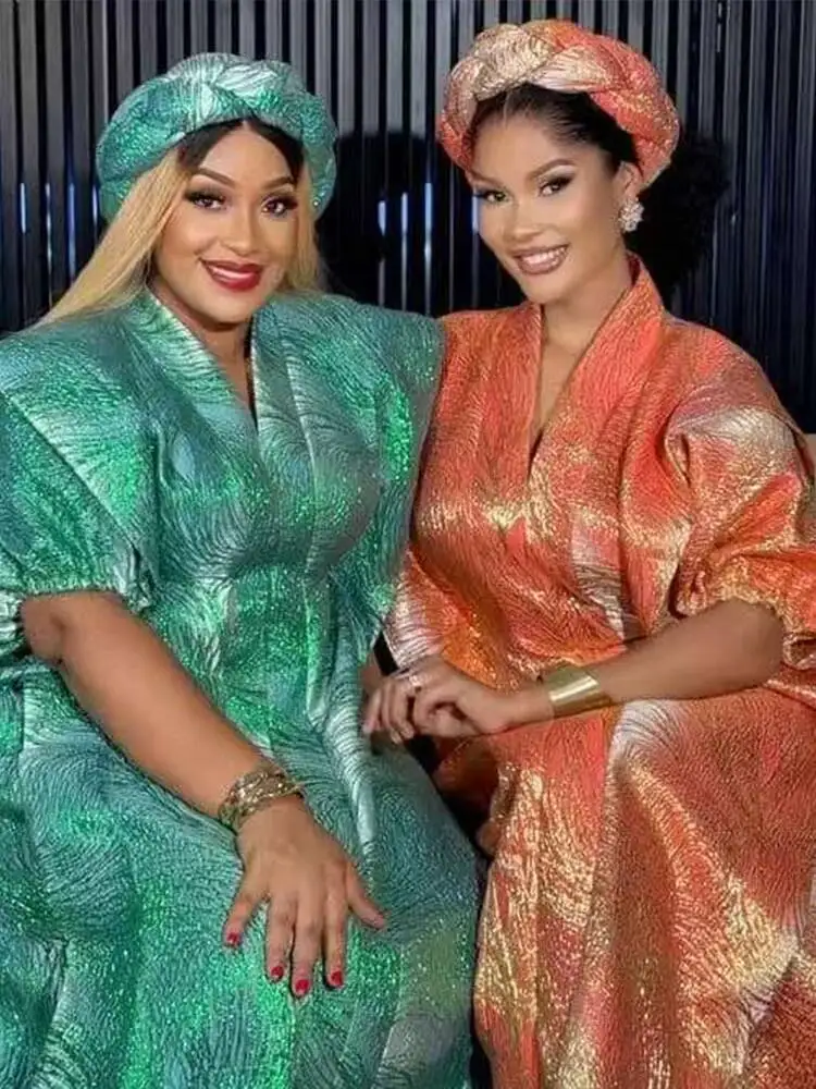 

Traditional African Dress for Women Plus Size Boubou Luxury Wedding Party Evening Gown Dubai Turkey Hijab Abayas Kaftan Clothing