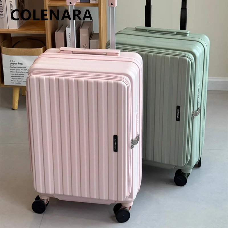 

COLENARA ручная кладь с боковым отверстием, посадочная коробка, 20 дюймов, 24 дюйма, 26 дюймов, ПК, большая вместительная тележка, ручной дорожный чемодан
