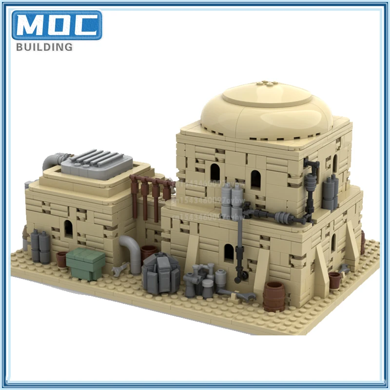 MOC jabba\'s palace Tatooine Architecture Modular Palace Building Blocks Desert City Street View 3D Model Bricks Kids Toys Gift