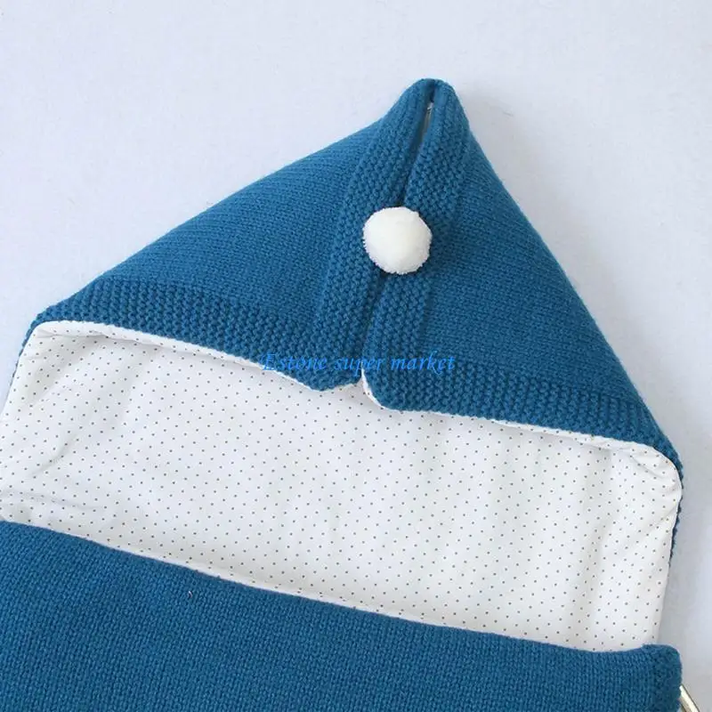 090b bebê com capuz zíper carrinho footmuff saco dormir envelopes malha outono inverno saco dormir infantil swaddle
