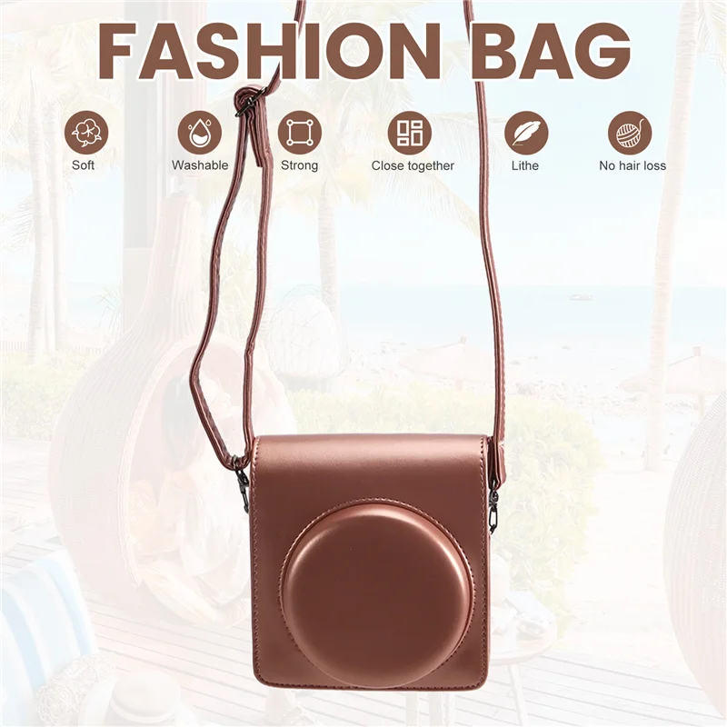 -حقيبة كاميرا ABC مع حزام كتف قابل للتعديل حقيبة كاميرا واقية لحقيبة كاميرا بولارويد SQ6 لـ Instax SQ6