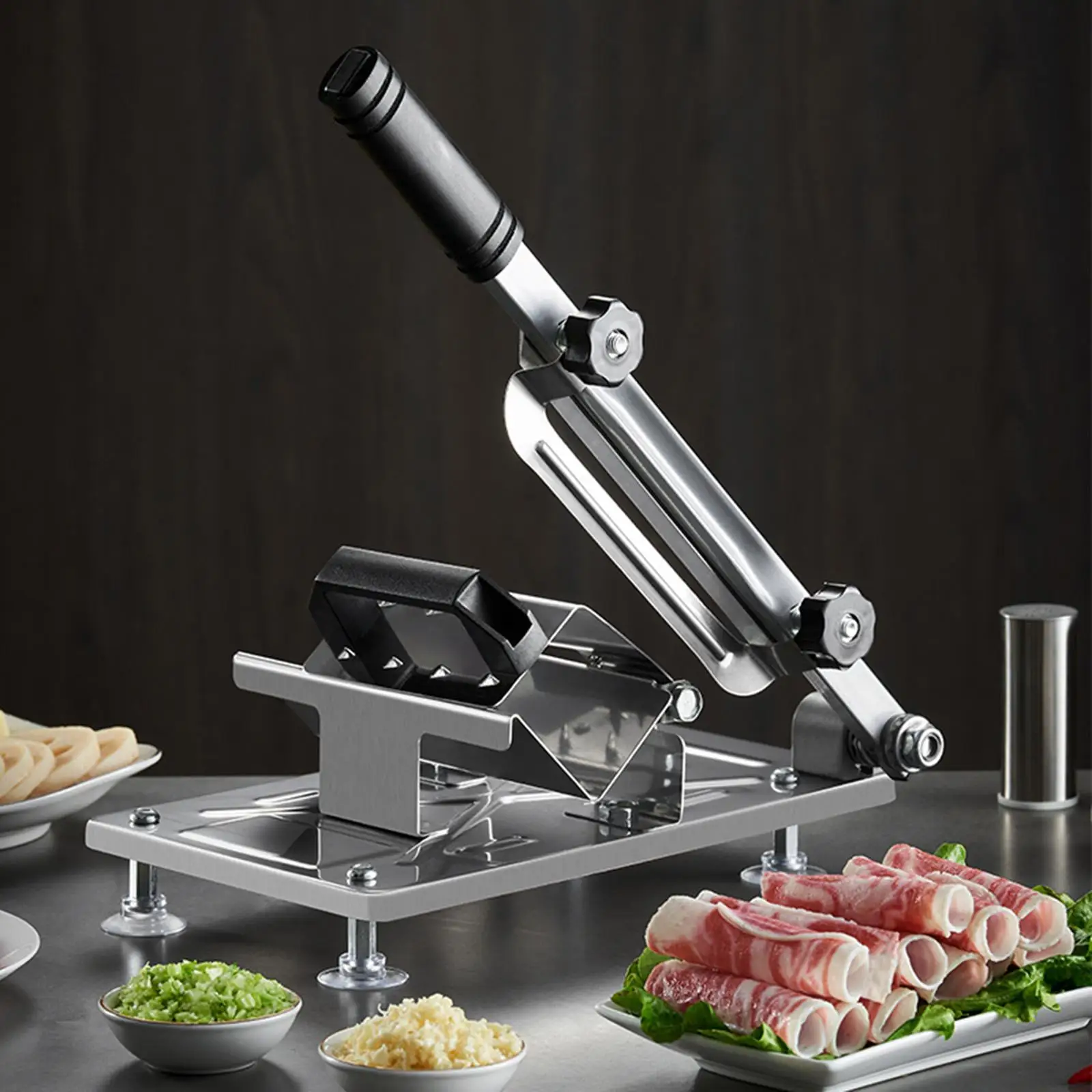Meat Slicer Machine for Home Adjustable Meat Cutter Chipper Roll Slicing
