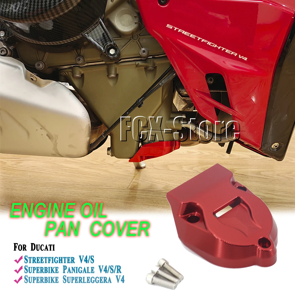 New 4 Colors Engine Oil Pan Protective Cover Motorcycle Accessories For Ducati Superbike Panigale V4 V4S V4R STREETFIGHTER V4 S