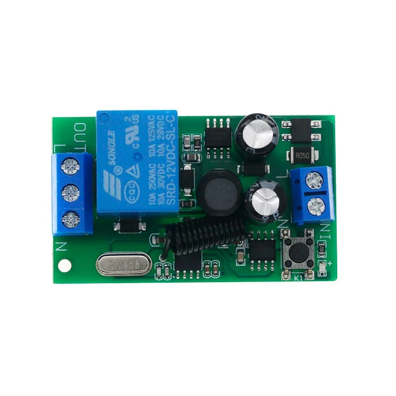 315MHZ 433MHz 315 433 MHZ AC 85- 220V 10A 1 Ch Channel Wireless RF Remote Control Board Transmitter Receiver Relay Switch Module
