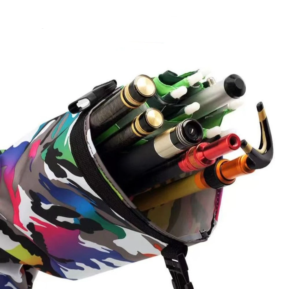 

130/140cm Fishing Rod Bag Side Bag Random Color Folding Fishing Bag Waterproof Large Capacity Fishing Tackle Bag Accessories