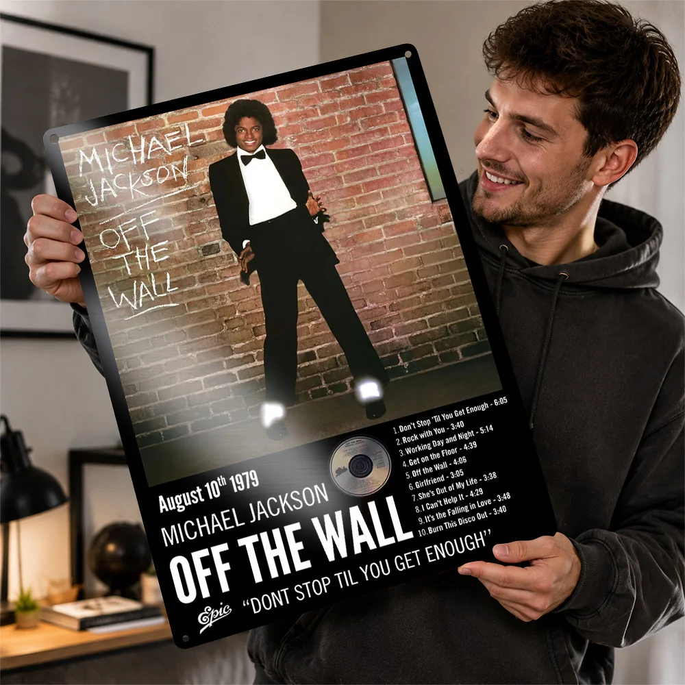 Michael Jackson 1979 Album Cover Printed Poster Customized Aluminum Metal Sign Pop Icon Tribute Wall Art Made For Music Lovers