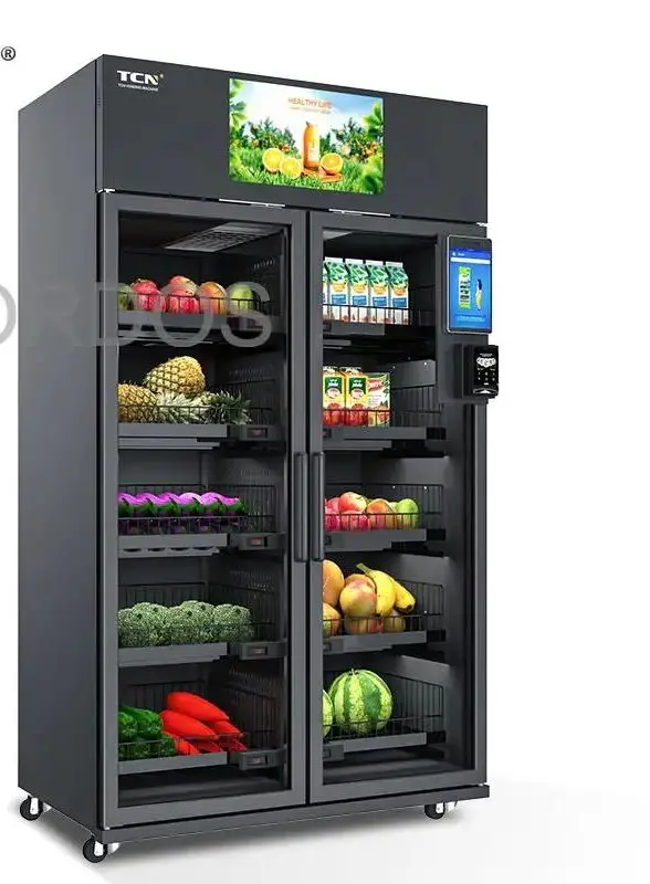 Automatic Self service Fresh Fruit Vending Machine Smart Fridge AI Vending Machine