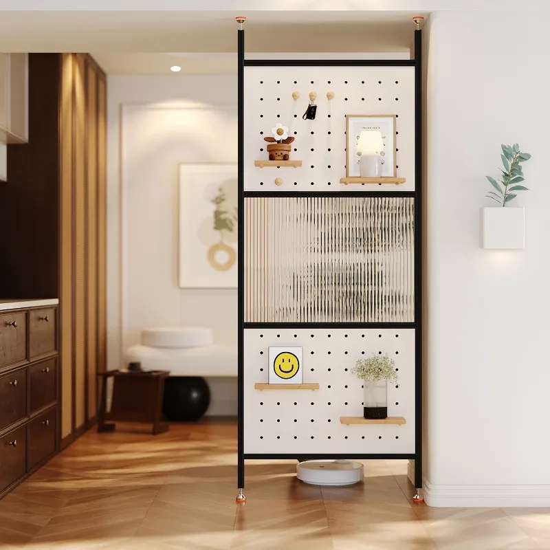 Living Room Entrance Glass Partition Non-punching Aluminum Profile Hole Plate For Bathroom