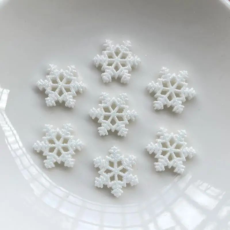 20pcs 18mm & 20mm & 27mm snowflake resin decoration flat back Kawaii resin flatback Christmas party decoration. Christmas crafts