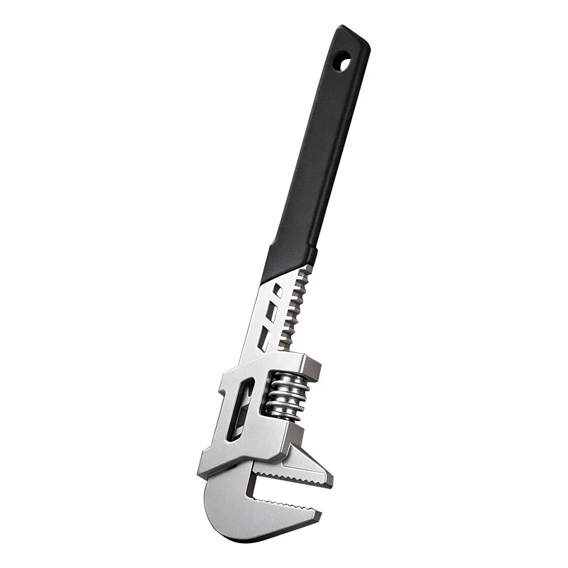 1pc 15 Inch Adjustable Wrench Wide Jaw Opening Straight Pipe Wrench Industrial Adjustable Plumbing Hand Wrench Hand Tools
