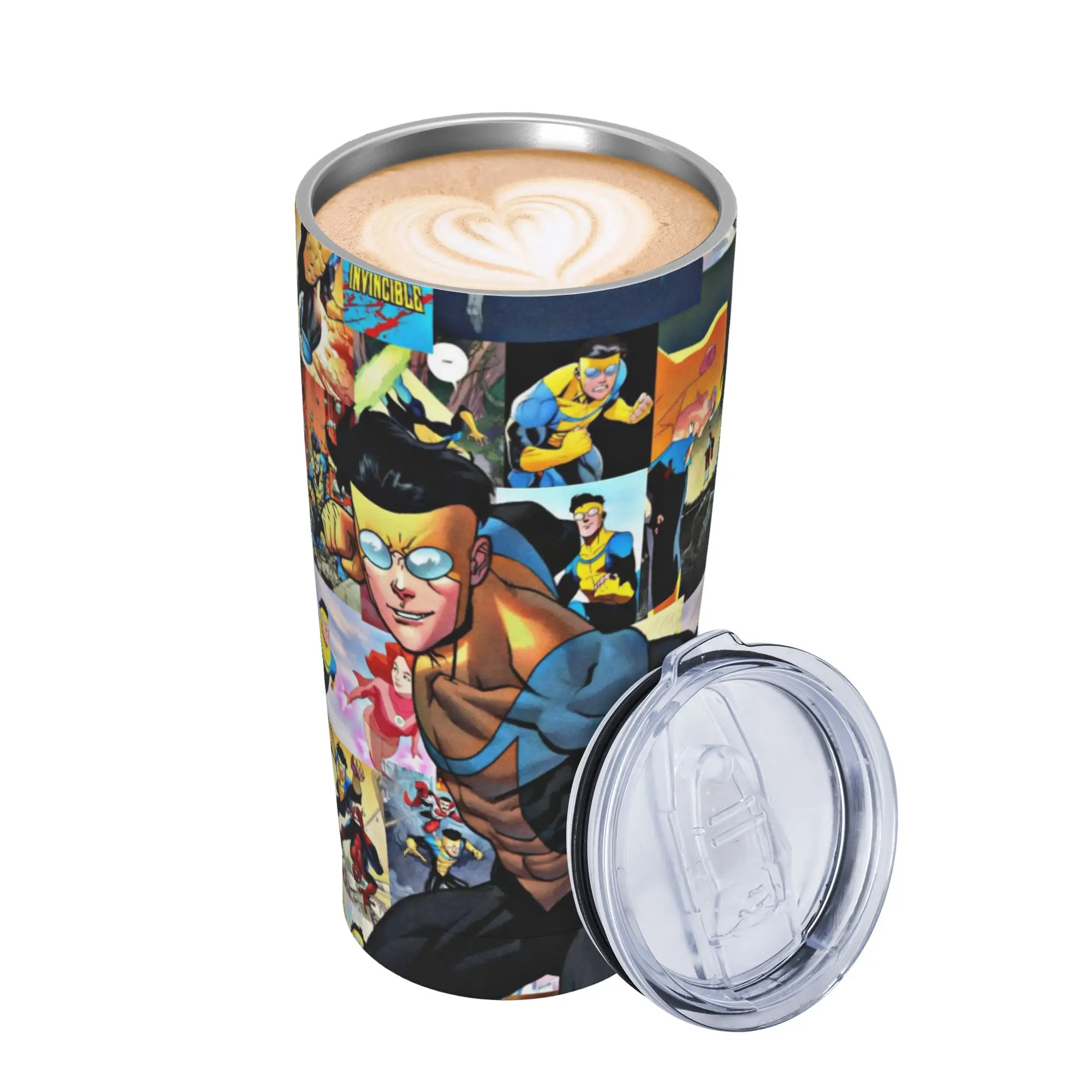 Invincibles Comic Tumbler Vacuum Insulated  Thermal Cup Stainless Steel Double Wall Mugs Water Bottle 20oz