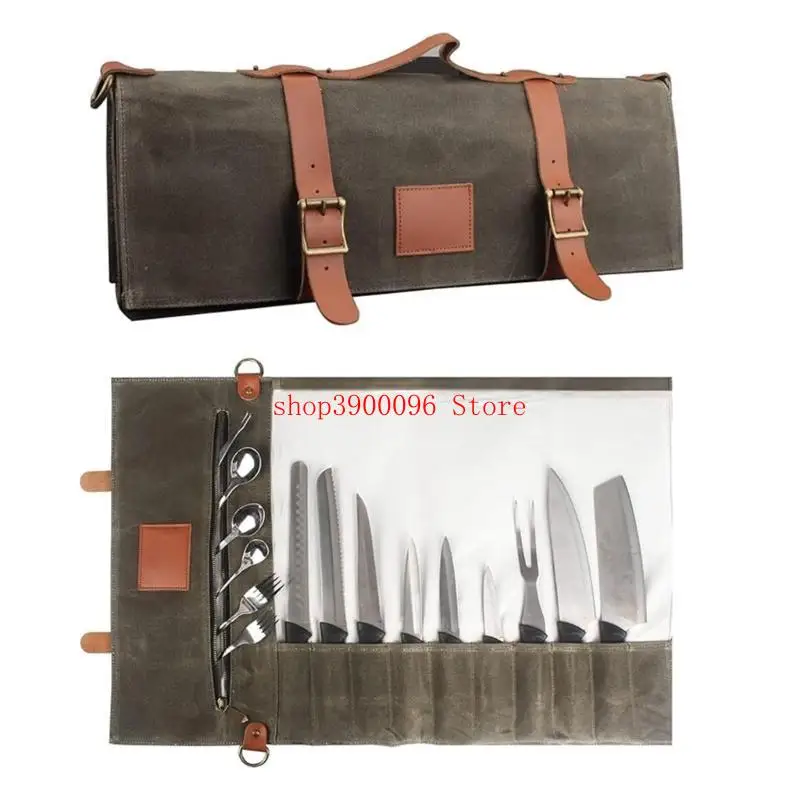 

Heavy Duty Chefs Tool Roll Bag Tool Holder for Restaurant or Home Kitchens
