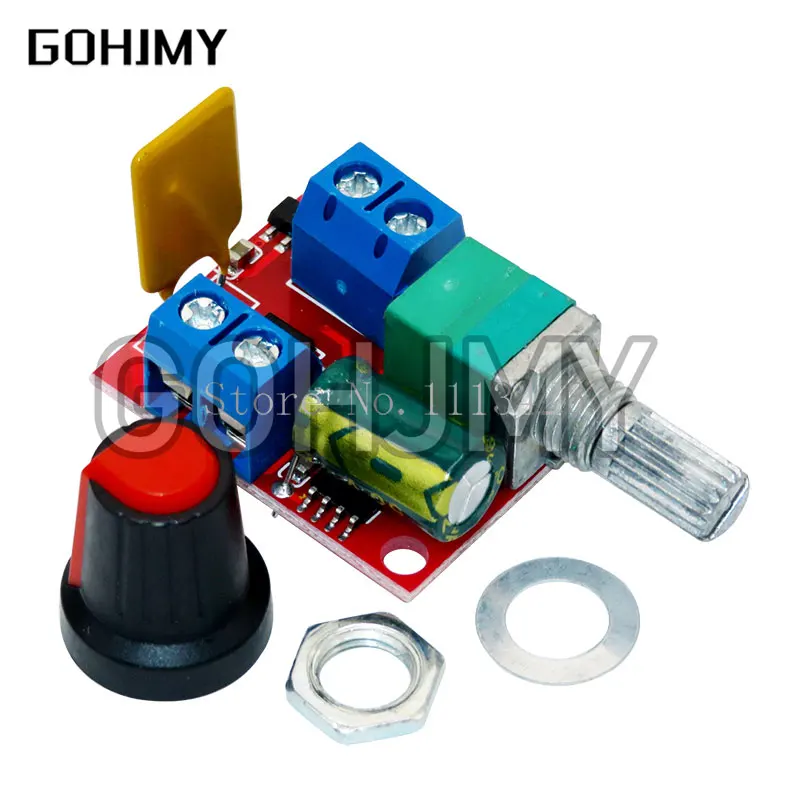 Mini 5A PWM Max 90W DC Motor Speed Controller Module 3V-35V interruttore di controllo della velocità LED Dimmer