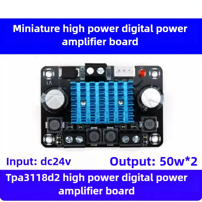 

SOTAMIA TPA3118D2 Digital Power Amplificador Board 2x50W Stereo Dual Channel Audio Amplifier Mini Home Amp DC24V Supply Power