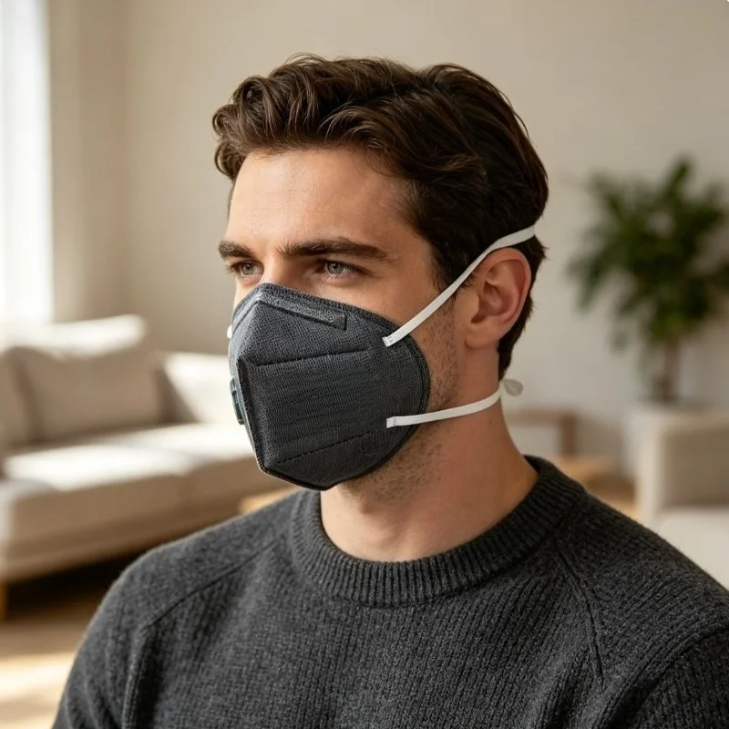 KN95 フェイシャルマスク 活性炭 6 層フィルタリングヘ - Dust Mask Construction のレビューと価格