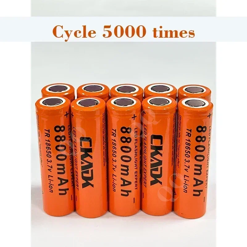 New High Capacity and High Quality 18650 Battery 3.7V 8800mAh Rechargeable Lithium Ion Battery for LED Flashlights