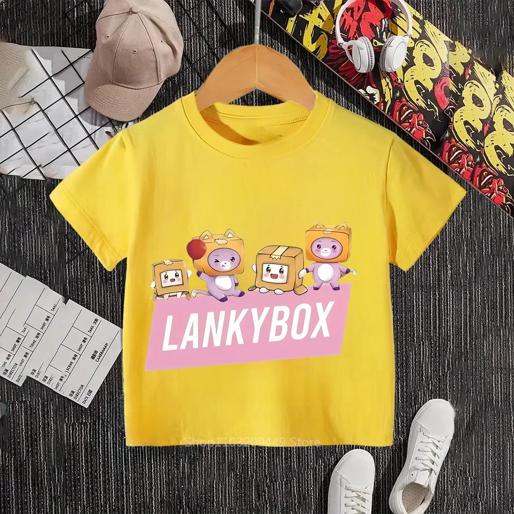 Trend-setting Toy Prints Adorn T-shirts Lankybox Creates Fashionable and Casual Styles for Boys Girls to Rock the Summer Streets