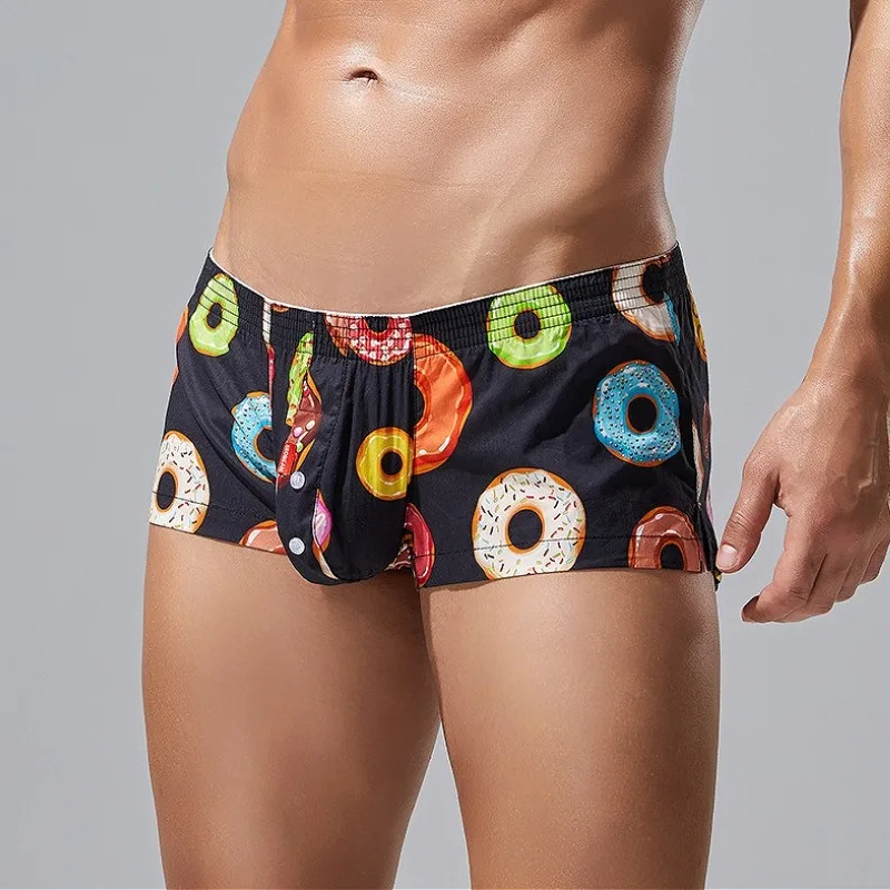 

Хлопковые брюки Aro с принтом, свободный купальник, мужские сексуальные шорты-боксеры, U-образная выпуклая сумка, нижнее белье, модные подарки, мужские домашние штаны для сна