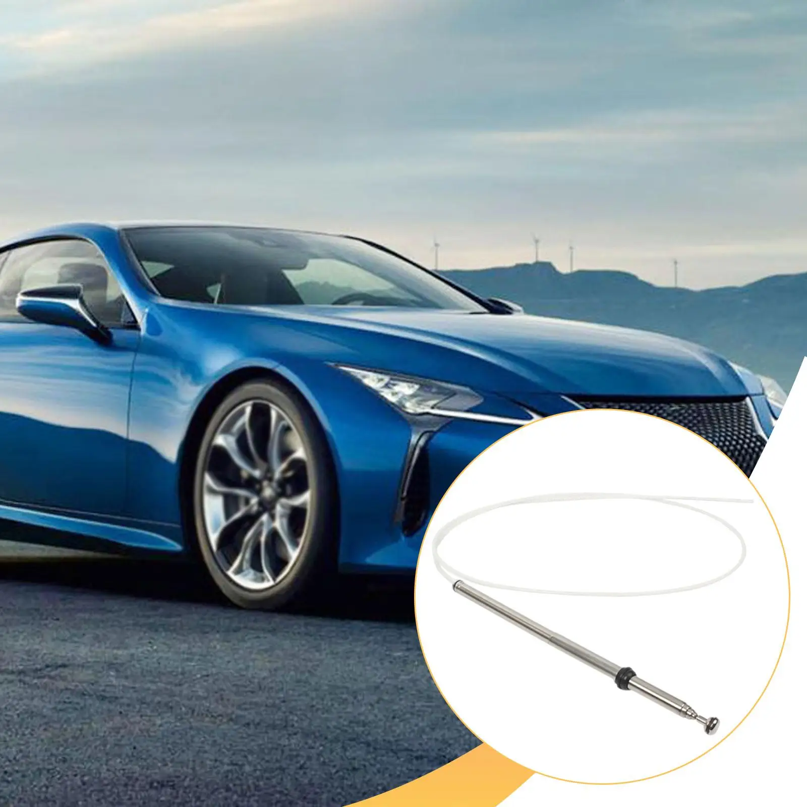 Power Antenna Mast 86337-0W030 Silver Accessory Compatible for Lexus Simple Installation Direct Replace High Performance