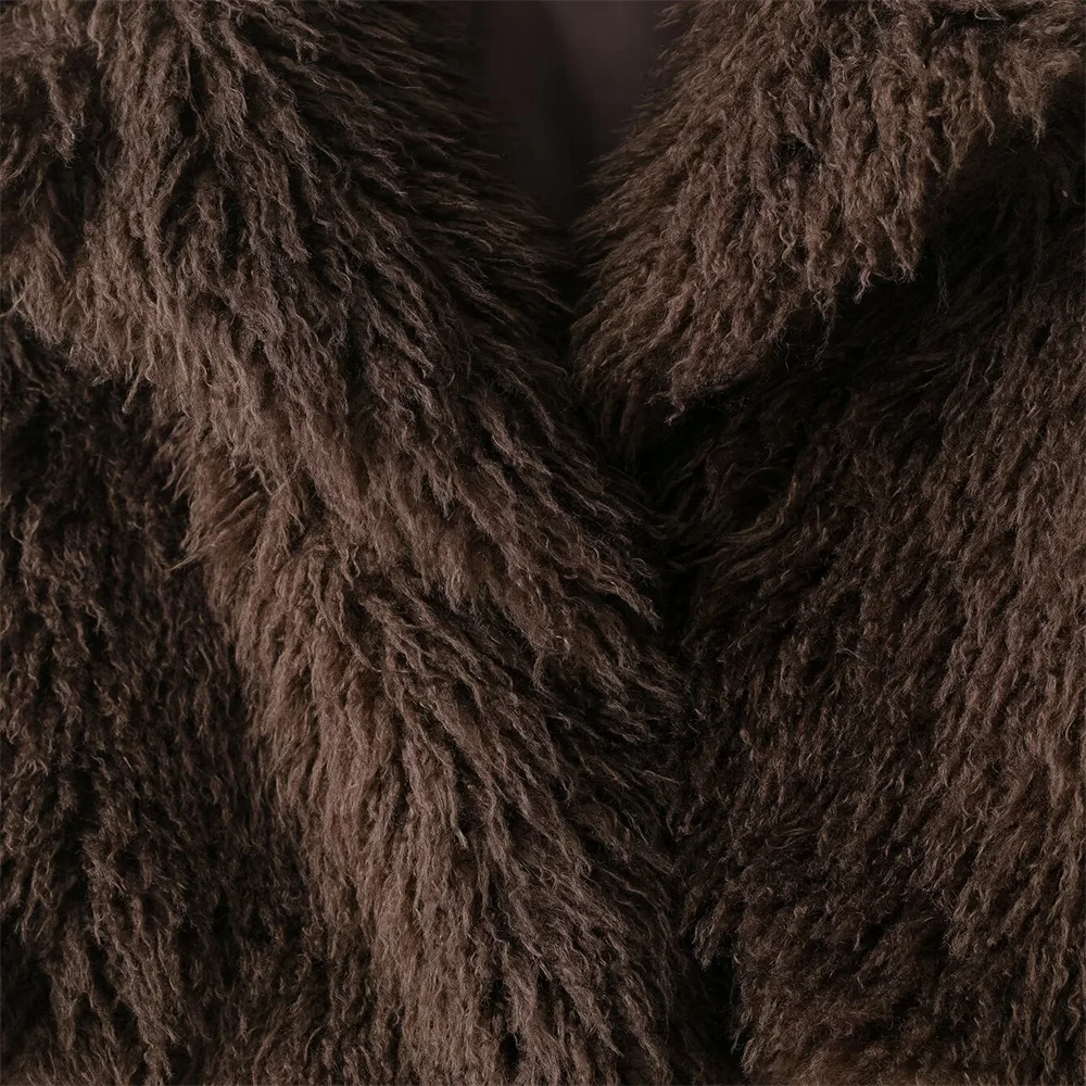 تصميم ملابس نسائية شتوية جديدة على الطراز الأوروبي والأمريكي، سترة قصيرة من الفرو متعددة الاستخدامات وصديقة للبيئة