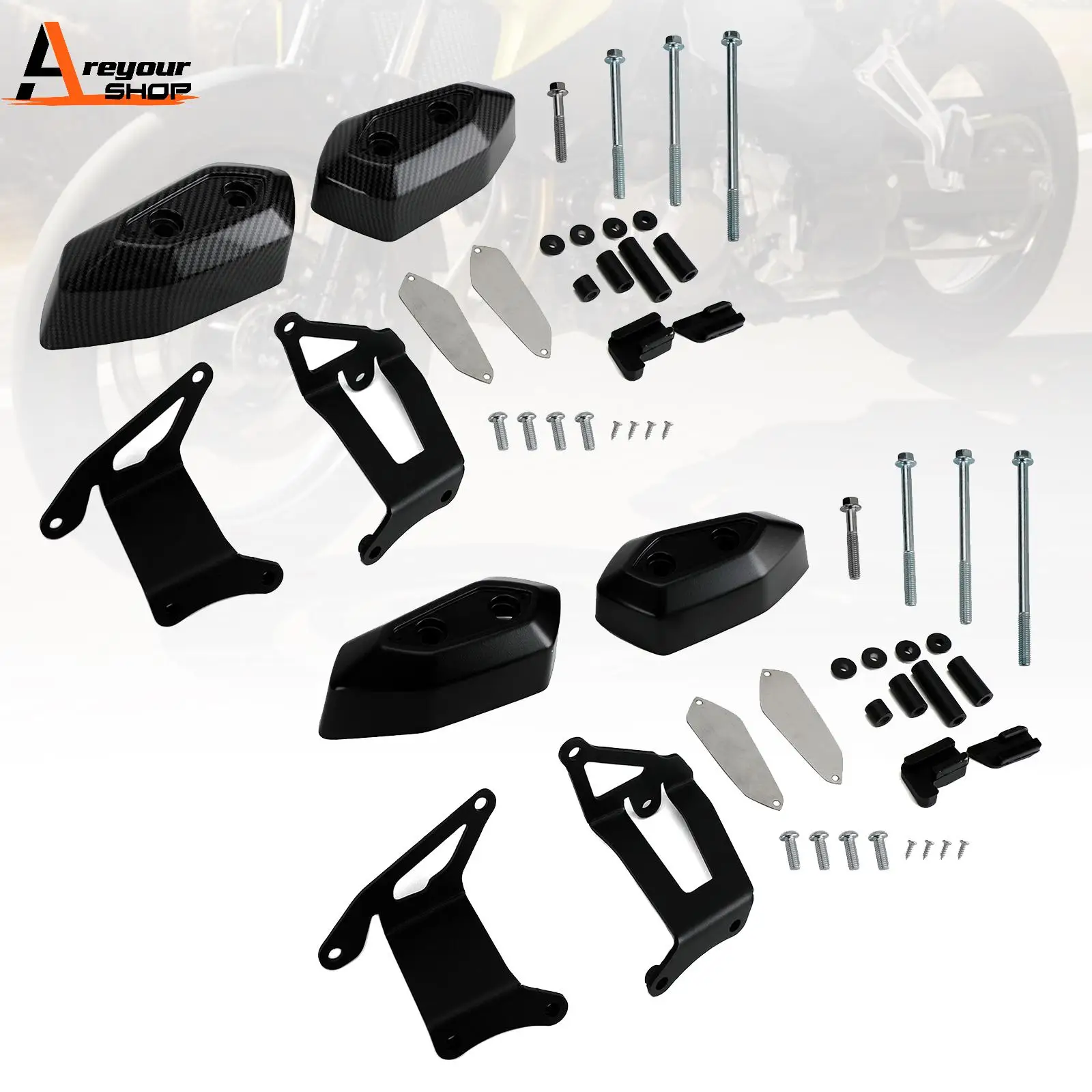 

Areyourshop Stator Engine Cover Slider Protector Plastic for YAMAHA R15 V4 21-23 Carbon