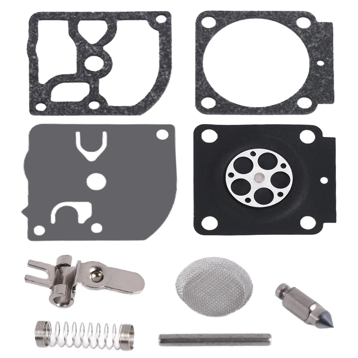 

ABEZ 8Set Carburetor Repair Kit Trimmer Parts RB-100 Gasket Diaphragm for Stihl HS45 FS55 FS38 BG45 MM55 4137 Zama C1Q