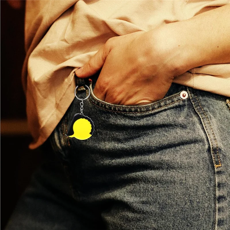 

B-Est 12Pcs Tape Measure Keychains, Mini Tape Measures With Stable Slide Lock Construction Favors Tape Measure 1M/3.3Ft