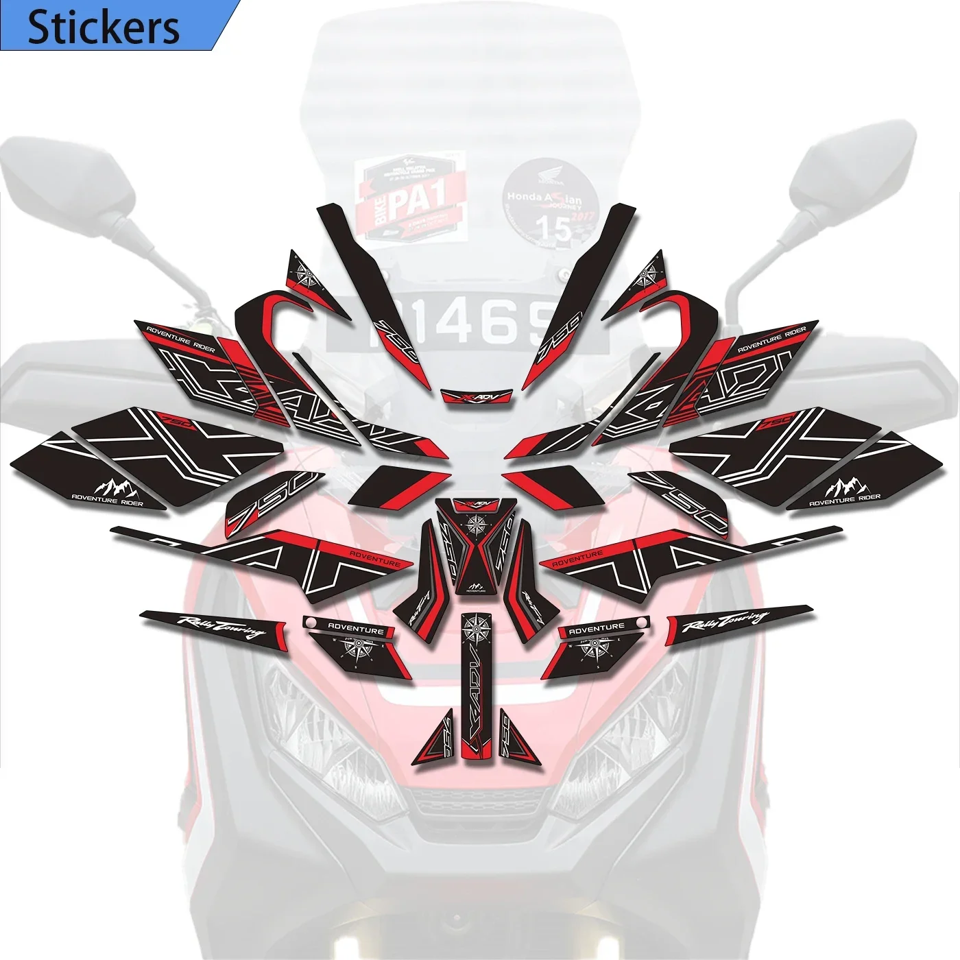 For Honda X-ADV XADV X ADV 750 Protector Tank Pad Kit Knee Wheel Decals Body Fender Shell Windshield 2021 - 2023 2024