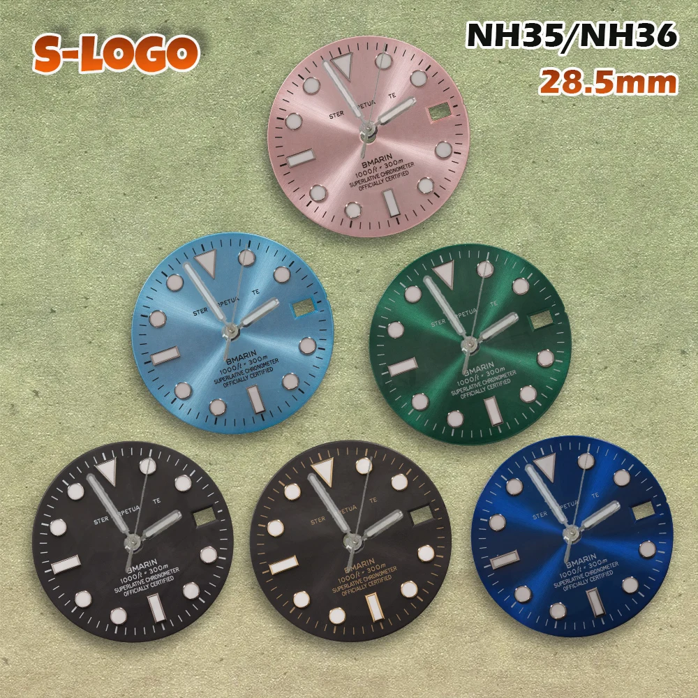 ng-285mm-s-logo-sub-green-dial-fit-nh35-nh36-japan-movement-ice-blue-luminous-high-quality-watch-modification-accessories