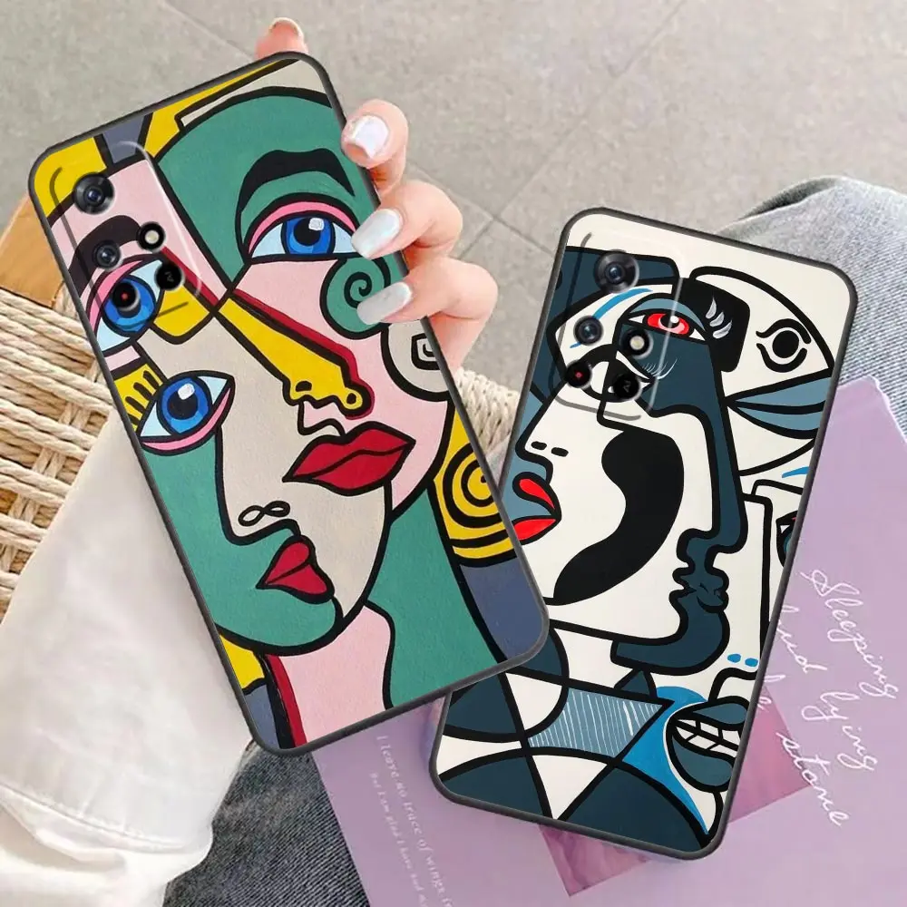 Case For Redmi Note 12 11 10 9T 9S 9 8T 8 7 6 5 5A 4 A1 GO Pro Aprime 5G 4G Case Funda P-Picasso Abstract Art Painting Graffiti