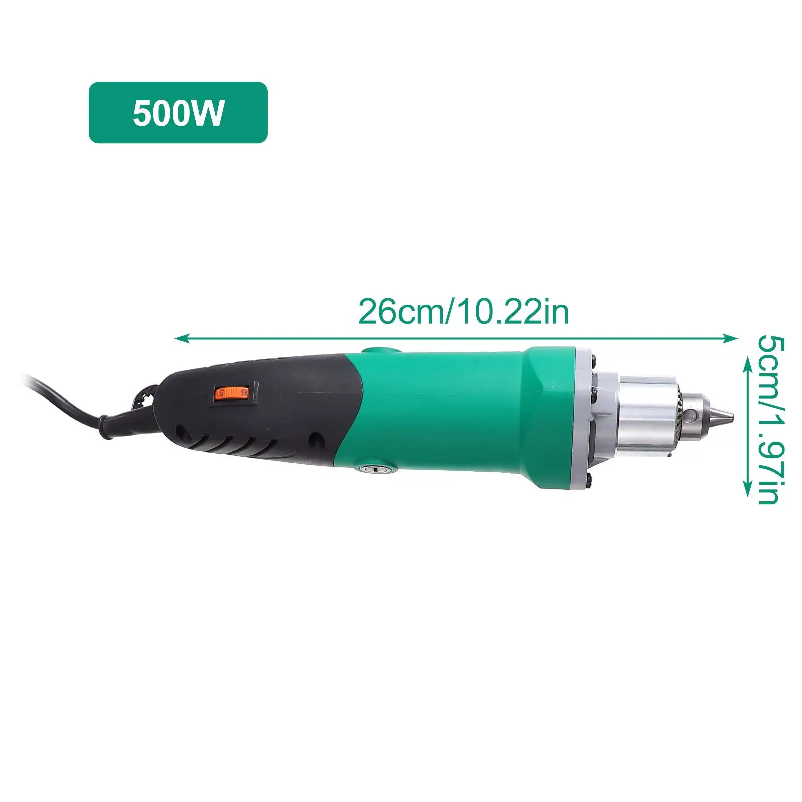 6.5mm Electric Grinder 500W High Speeds Power Tool with 35000Rpm Motor Spiral Cooling System for Drilling Polishing Rotary