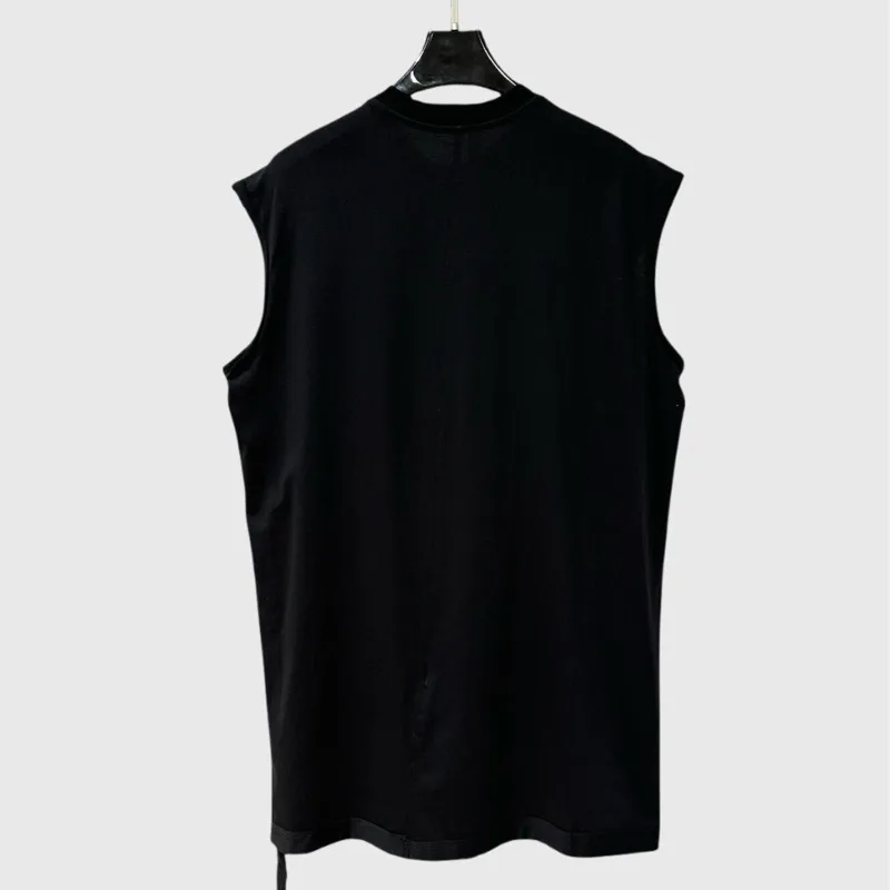 HKSH 2026 Spring Summer New Printed Vest Men Tide Dark Women Round Neck Loose Streetwear American Vintage Sleeveless Top HK3851