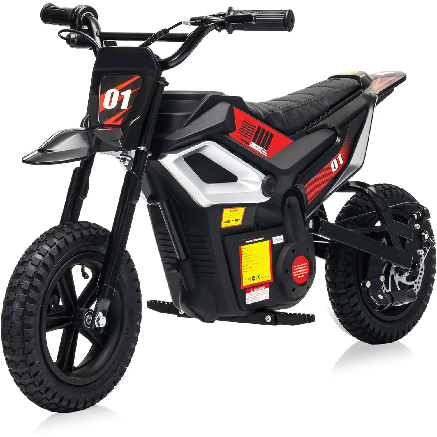 24V Ride on Motorcycle for Kids,Rear Wheel Suspension,12 Miles Range, Twist Grip Throttle, Built-in Music,Leather Seats
