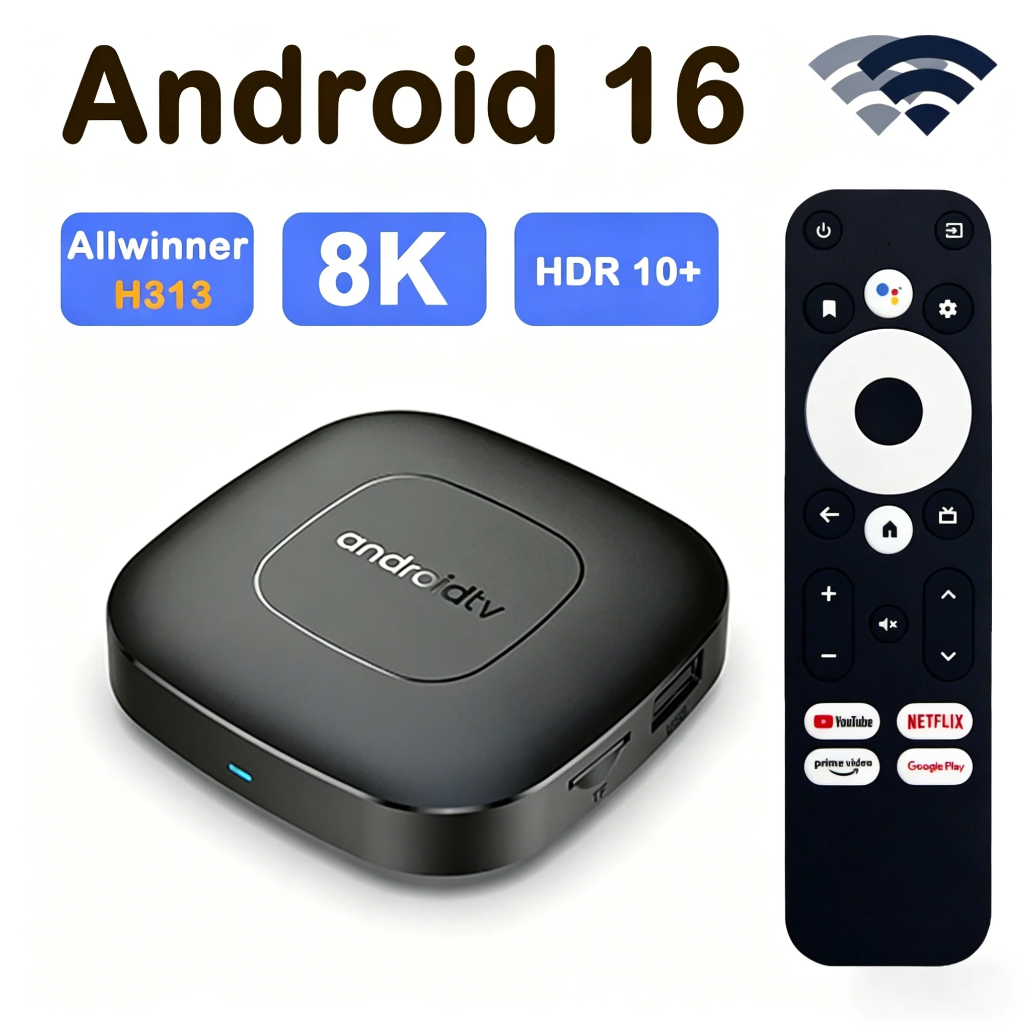 Home Cinema Media Player - Boîtier TV intelligent Android 16 T1